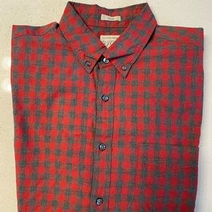 J.Crew long-sleeve shirt in holiday red plaid
